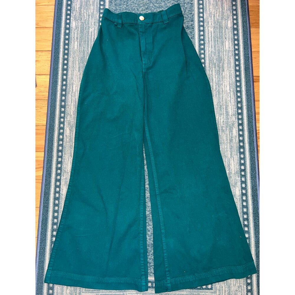 New Big Bud Press Teal Green Bell Bottoms Comfort Pants, Vintage Jnco Style, XS